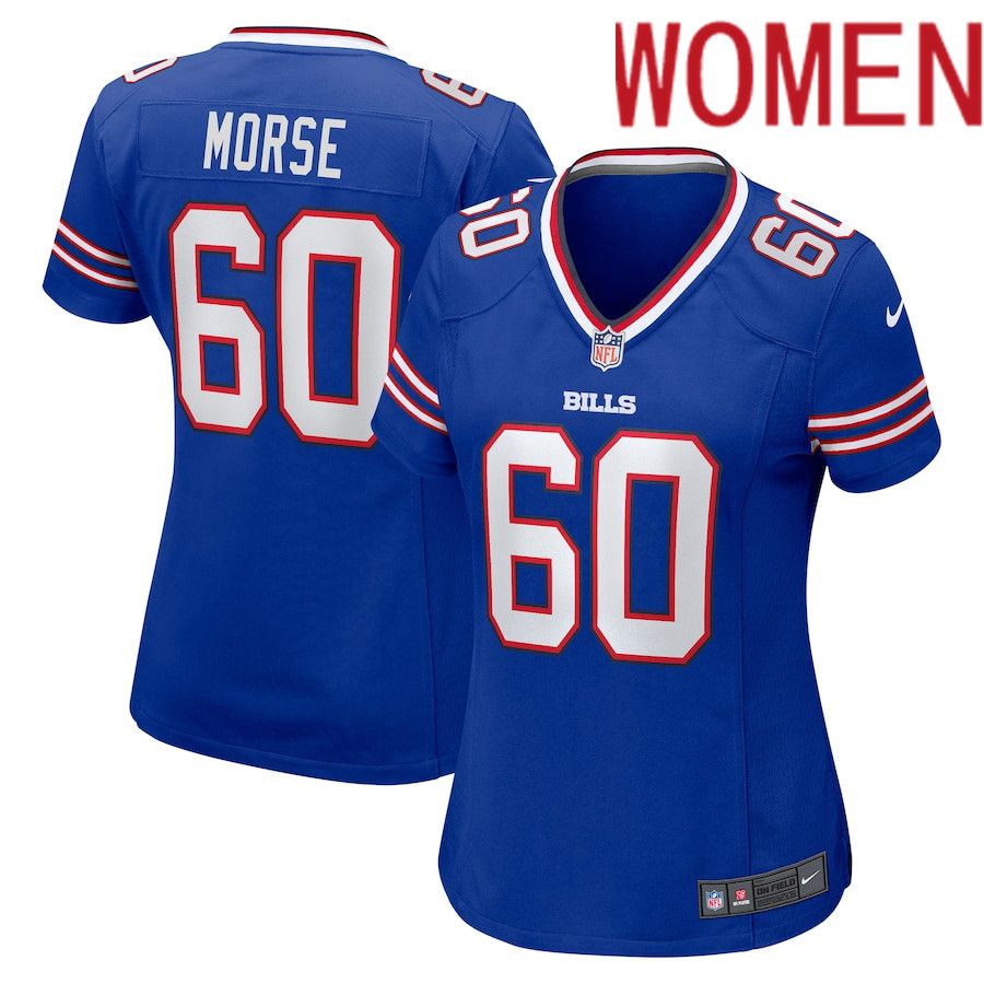 Women Buffalo Bills 60 Mitch Morse Nike Royal Game NFL Jersey